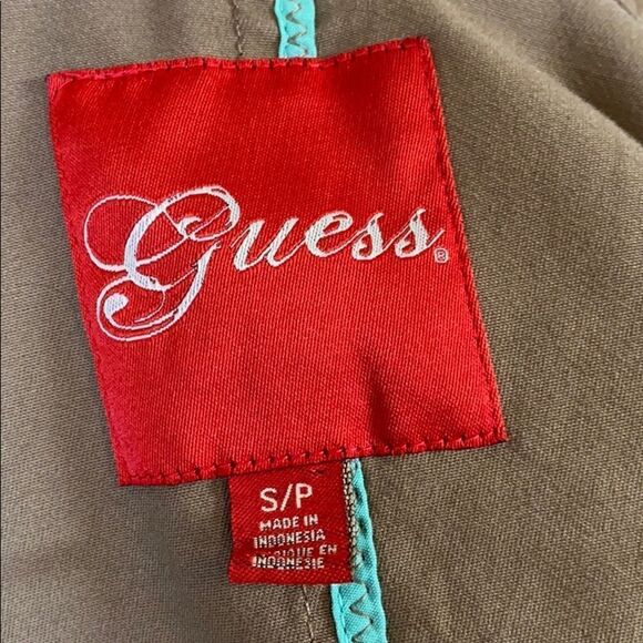 Guess Brown Denim Jean Utility Jacket with Pockets Size S - Picture 12 of 13